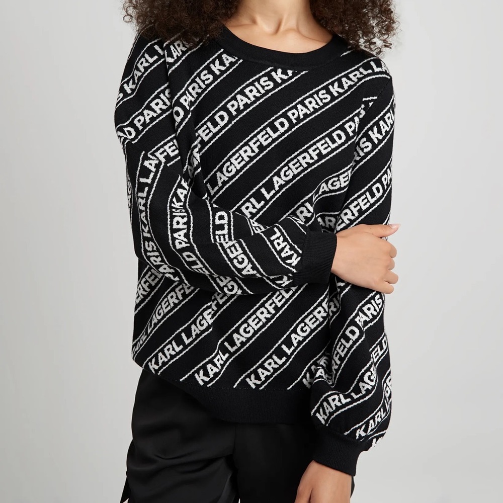 Karl Lagerfeld Crew Neck Logo Sweater
